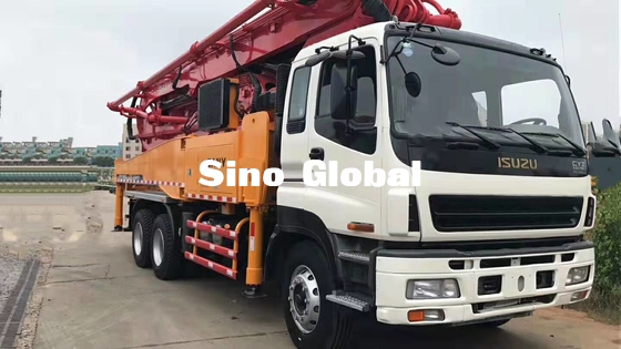 Handbetonpumpe-LKW Sany 46m des Rot-zweite mit Isuzu Chassis