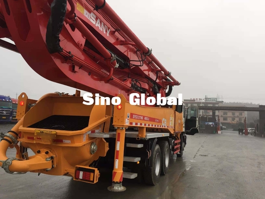 Handbetonpumpe-LKW Sany 46m des Rot-zweite mit Isuzu Chassis