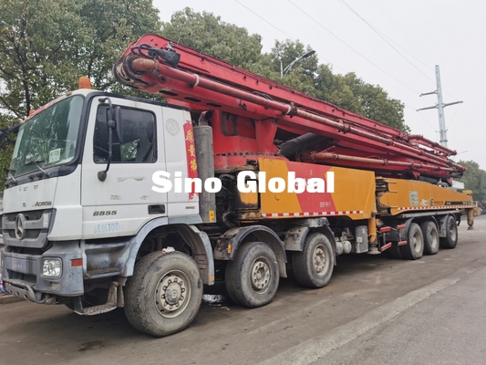 roter benutzter LKW-Euro IV 72m der Betonpumpe-12Mpa 7 Abschnitt-vertikale Reichweite