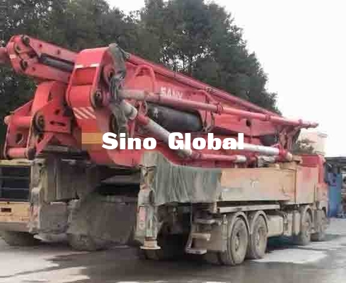 Sany 56m benutzte Betonpumpe-LKW mit Volvo-Fahrgestellen, die 172 m-³ /H ausgab