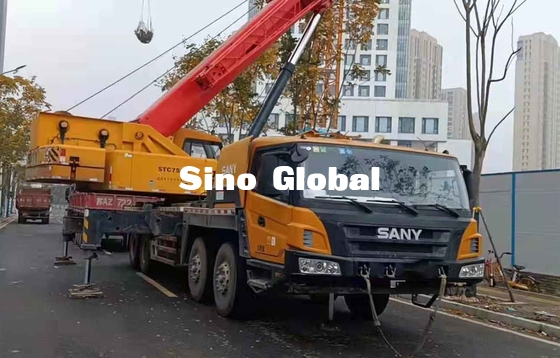 Sany benutzte Boom-LKW-Kran, 75 geraden Arm Ton Lorry Cranes STC50S