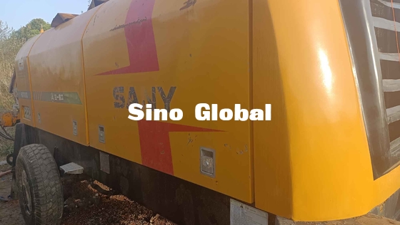 Gelber benutzter Sany-Anhänger brachte Betonpumpe 180KW HBT8018C an