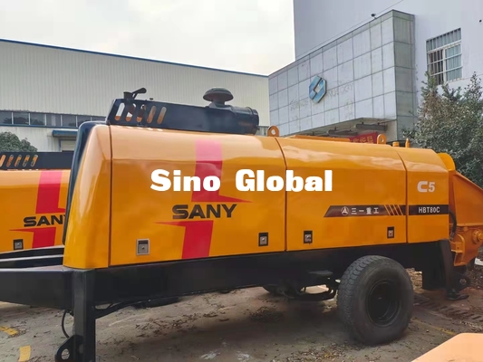 HBT6013 Sany benutzte Anhänger anbrachte Ventil-Art der Betonpumpe-90KW S